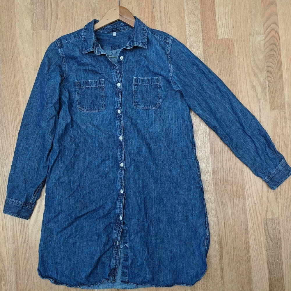 Muji Denim Shirt Dress
